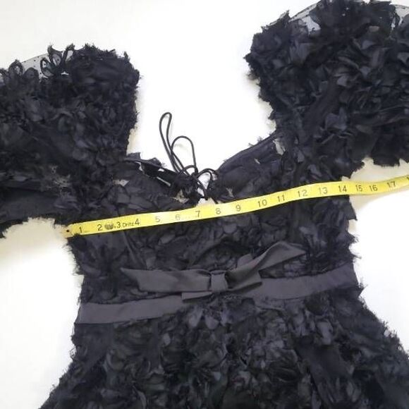 For Love and Lemons Astrid Festival Maxi Dress Black NWT- Size Medium - Picture 10 of 13